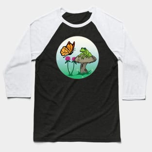 Frog and Butterfly Baseball T-Shirt